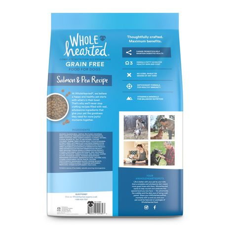 WholeHearted Food for Dogs, Grain Free, Salmon & Pea Recipe, All Breeds, All Life Stages
