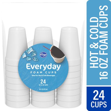 Kroger Home Sense Foam Cups - 16 Ounce