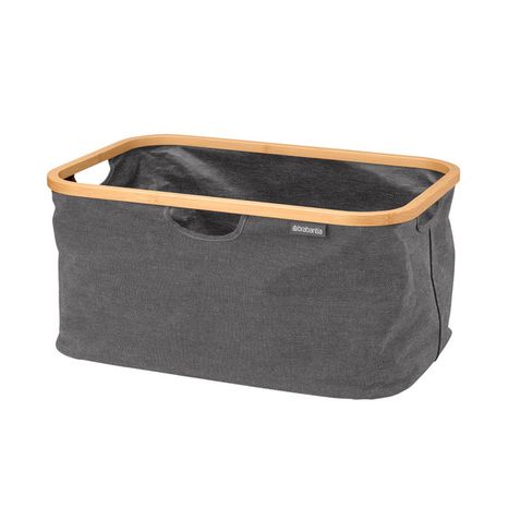 Brabantia Foldable Laundry Basket, 21 x 14 x 10-1/2 in - Pepper Grey
