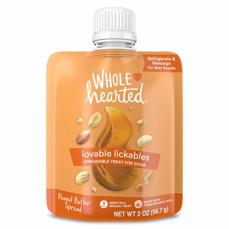 WholeHearted Peanut Butter Spread Lovable Lickables Spreadable Treat For Dogs