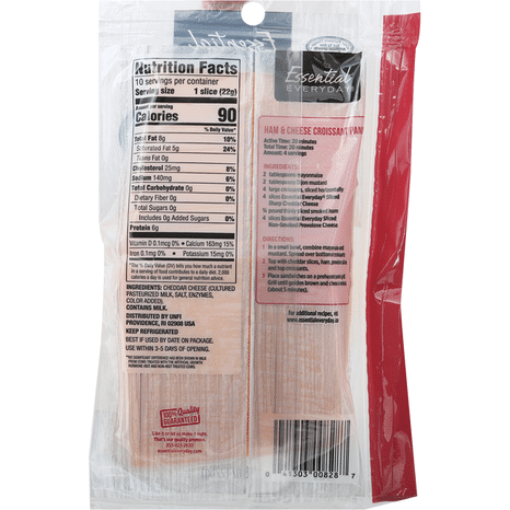 Essential Everyday Sliced Cheese, Sharp Cheddar