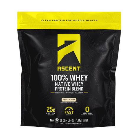 Ascent 100% Vanilla Bean Native Whey Protein Blend