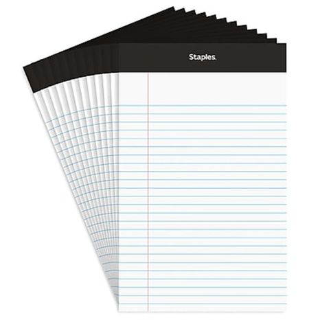 TRU RED TR57338 5" x 8" White Narrow Ruled Notepad
