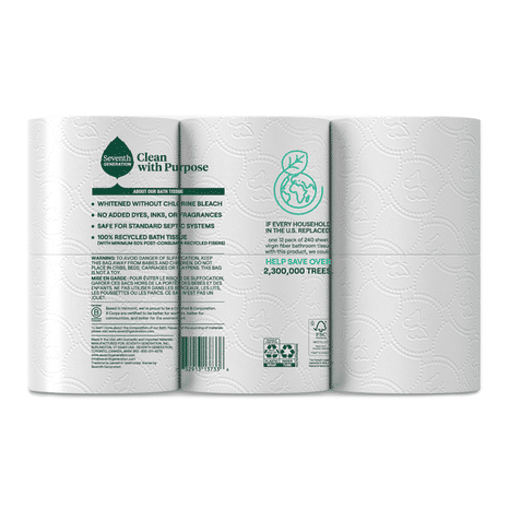 Seventh Generation Toilet Paper Recycled Bath Tissue