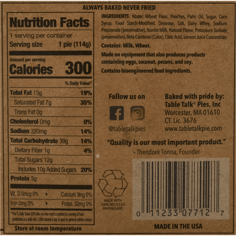 Old Fashioned Pie, Peach