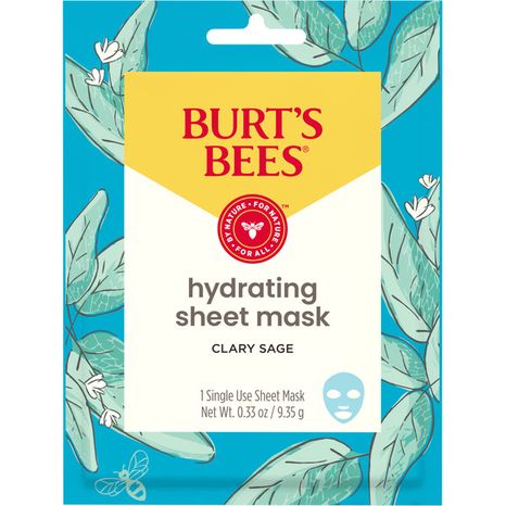 Burt's Bees Hydrating Sheet Mask With Clary Sage, 99 Percent Natural Origin