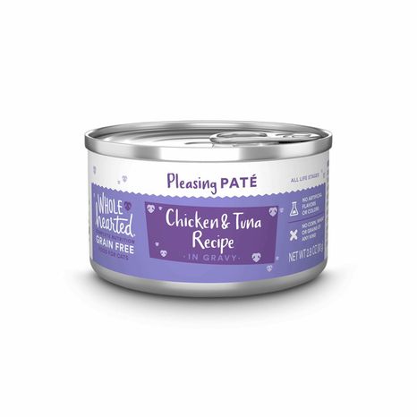 WholeHearted Grain Free Chicken & Tuna Recipe In Gravy Pleasing Pate Complete Nutrition Food For Cats
