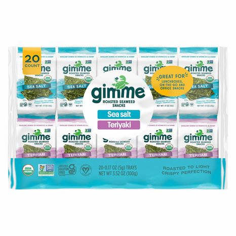 gimme Sea Salt & Teriyaki Roasted Seaweed Snacks Variety Pack