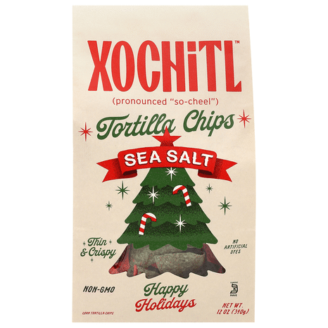 Xochitl Happy Holidays Sea Salt Tortilla Chips