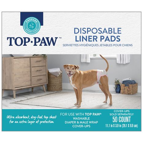 Top Paw Disposable Liner Pads, 11.1 x 3.9 in