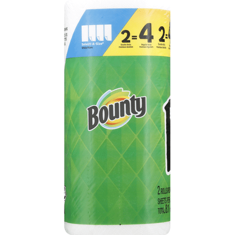 Bounty Paper Towels, White, Select-A-Size, Double Rolls, 2-Ply