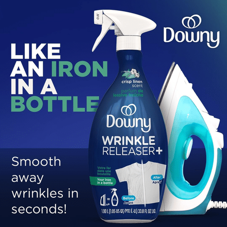 Downy Fabric Spray, Wrinkle Releaser, Crisp Linen Scent
