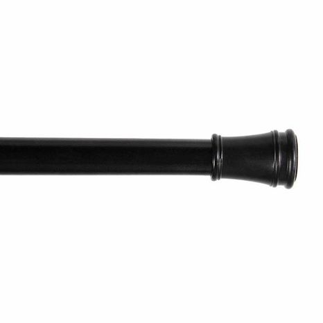 Kenney 48" Black Twist & Fit Rogers Adjustable Tension Curtain Rod