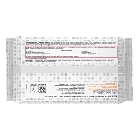 Kirkland Signature Fragrance-Free Pre-moistened Flushable Wipes