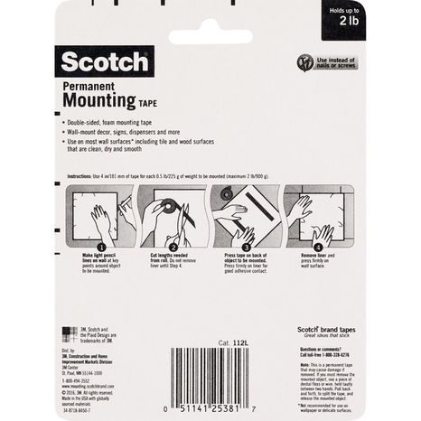 Scotch Mounting Tape, Heavy Duty