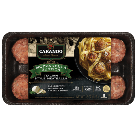 Carando Mozzarella Rustica Italian Style Meatballs