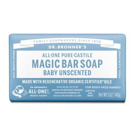 Dr. Bronner's Baby Unscented, Pure-Castile Bar Soap