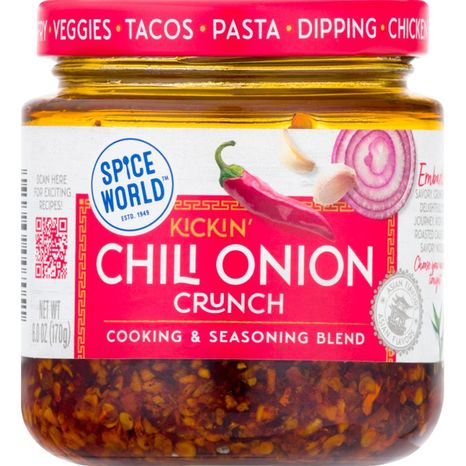 Spice World Cooking & Seasoning Blend, Kickin' Chili Onion Crunch