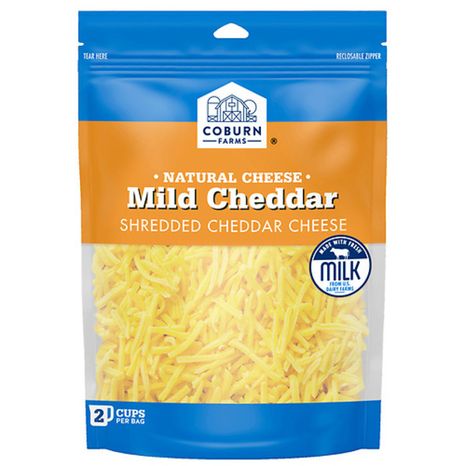 Coburn Farms Mild Cheddar Shredded Natural Cheese