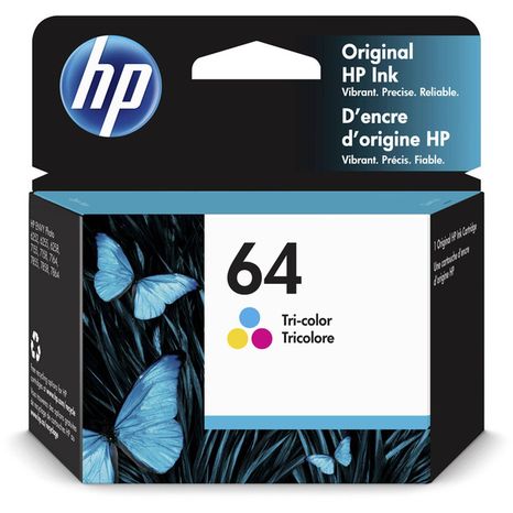 HP Ink Cartridge, Original, Tri-Color, 64