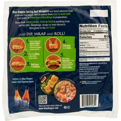 Blue Dragon Spring Roll Wrappers