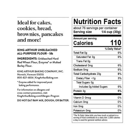 King Arthur Baking Company All Purpose Unbleached Flour, Non-GMO Project Verified,Kosher, No Preservatives