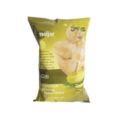 Meijer Dill Pickle Classic Crunch Potato Chips