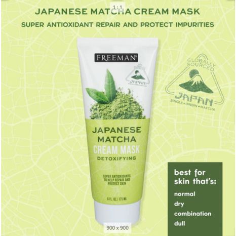 Freeman Beauty Cream Mask, Japanese Matcha, Detoxifying