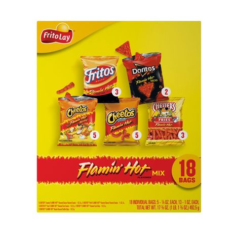 Frito Lay Flamin' Hot Mix Snacks Variety Pack