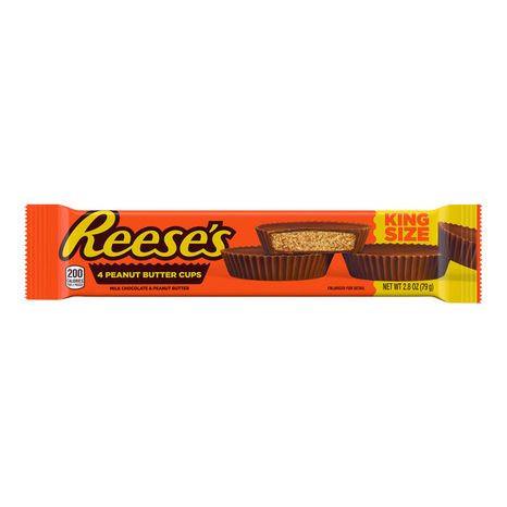 Reese's Milk Chocolate King Size Peanut Butter Cups, Candy Pack, 2.8 oz