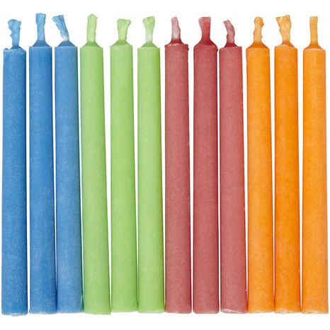 Wilton Color Flame Candles, 12 Count