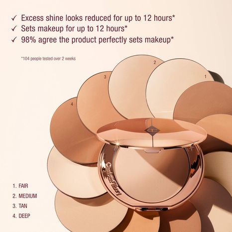Charlotte Tilbury Beauty 3 Tan Mini Airbrush Flawless Finish Setting Powder