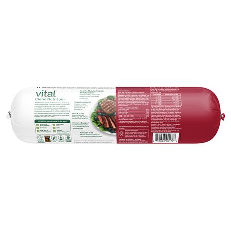 Freshpet Vital, Fresh Dog Food, Grain Free Beef & Bison Recipe Roll