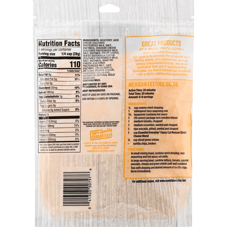 Essential Everyday Four Cheese Blend, Mexican Style, Fancy Cut
