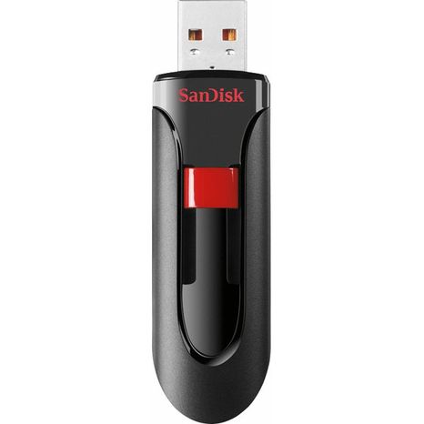 SanDisk Black Cruzer Glide 128GB USB 2.0 Flash Drive