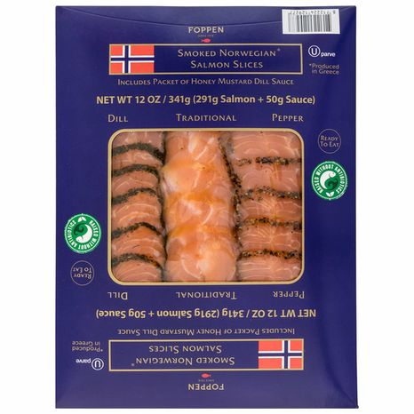 Foppen Norwegian Traditional, Dill, and Pepper Smoked Salmon Slices