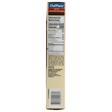 Chef Pierre 10" Unbaked Dutch Apple Pie