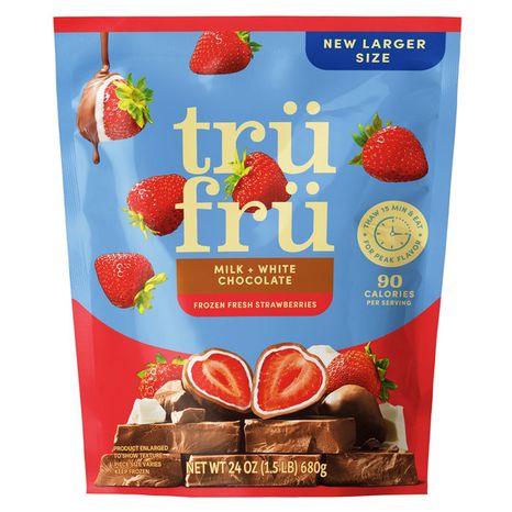 Tru Fru Milk + White Chocolate Frozen Fresh Strawberries