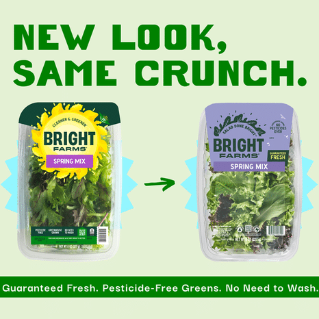 Bright Farms Green and Red Leaf Lettuces, Beet Greens, Assorted Baby Greens