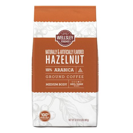 Wellsley Farms Medium Dark Roast Hazelnut 100% Arabica Ground Coffee