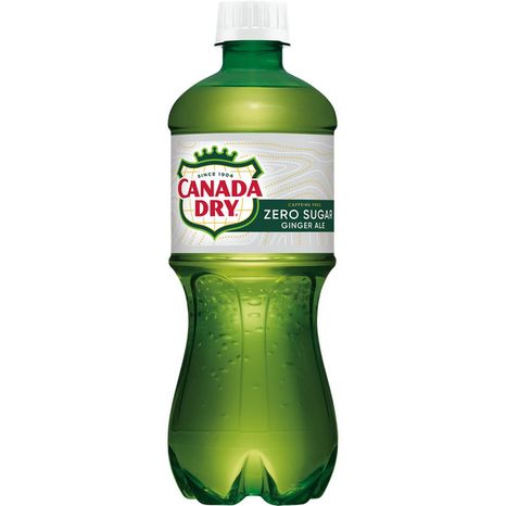Canada Dry Zero Sugar Ginger Ale Soda, 20 fl oz bottle
