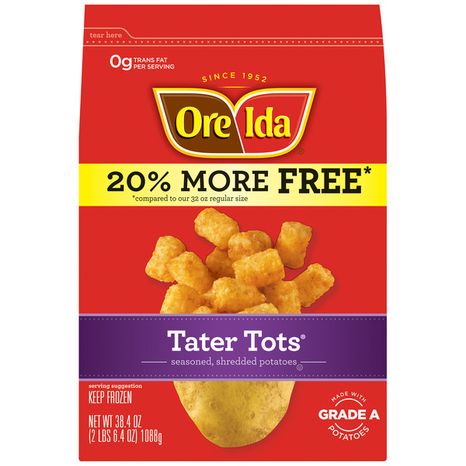 Ore-Ida Tater Tots Seasoned Shredded Potatoes Frozen Food Snacks