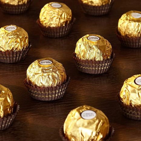 Ferrero Rocher Gourmet Hazelnut Milk Chocolate Gift Box, 48 Individually Wrapped Chocolates, 21.2 oz