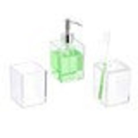 Acrylic Square Brush Holder - Clear - 2-7/8" x 3-3/4"