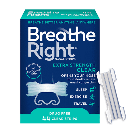 Breathe Right Nasal Strips, Extra Strength, Clear