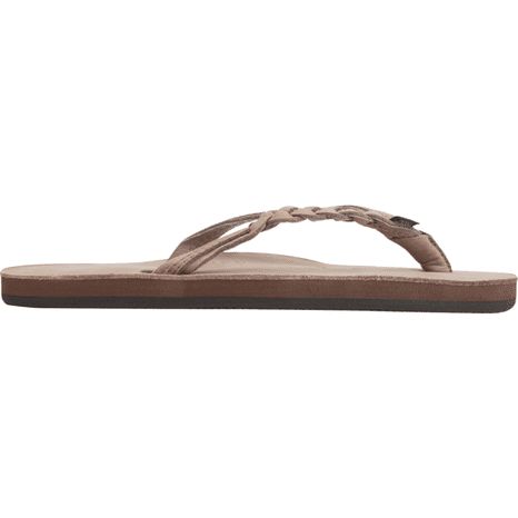 Rainbow Sandals Women's Flirty Braidy Flip-Flops - Dark Brown - L