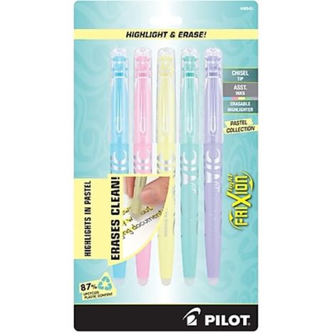 Pilot Light FriXion Assorted Pastel Erasable Highlighters