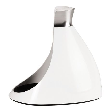 simplehuman 5.66" White Rubber Plunger With Storage Caddy Included 18.1" Handle