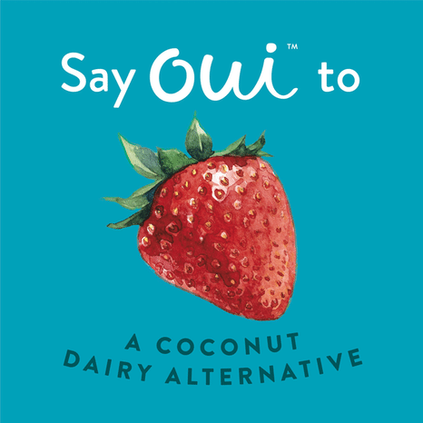 Yoplait Oui Strawberry Coconut Based Dairy Free Yogurt Alternative, Glass Yogurt Jar