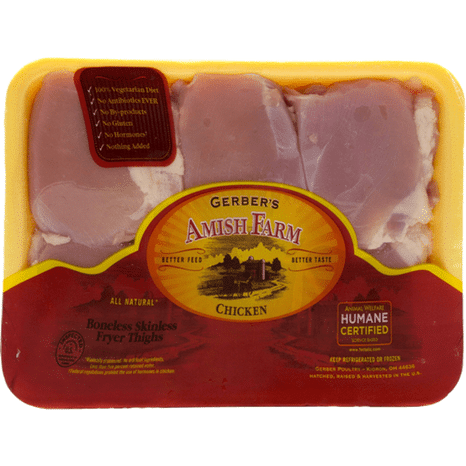 Gerber's Amish Farm Boneless Skinless Thighs